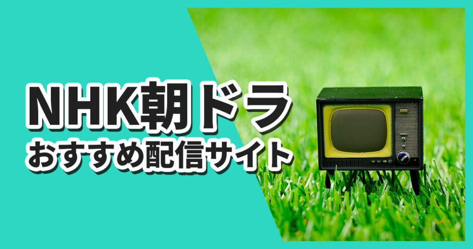 見逃し配信あり！NHK朝ドラが見れるおすすめ配信サイト6選